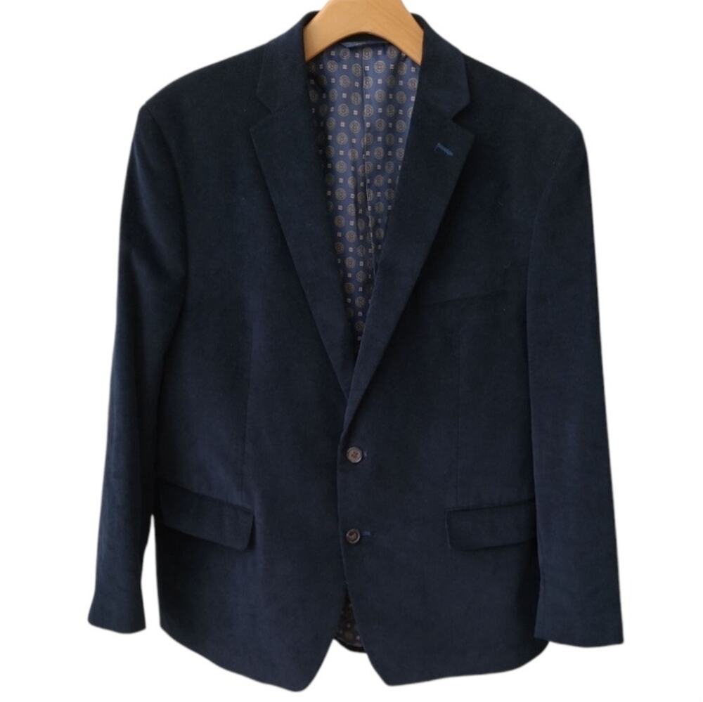Lauren Ralph Lauren Corduroy Blazer 48R Navy Ivy League Old Money Preppy Classic